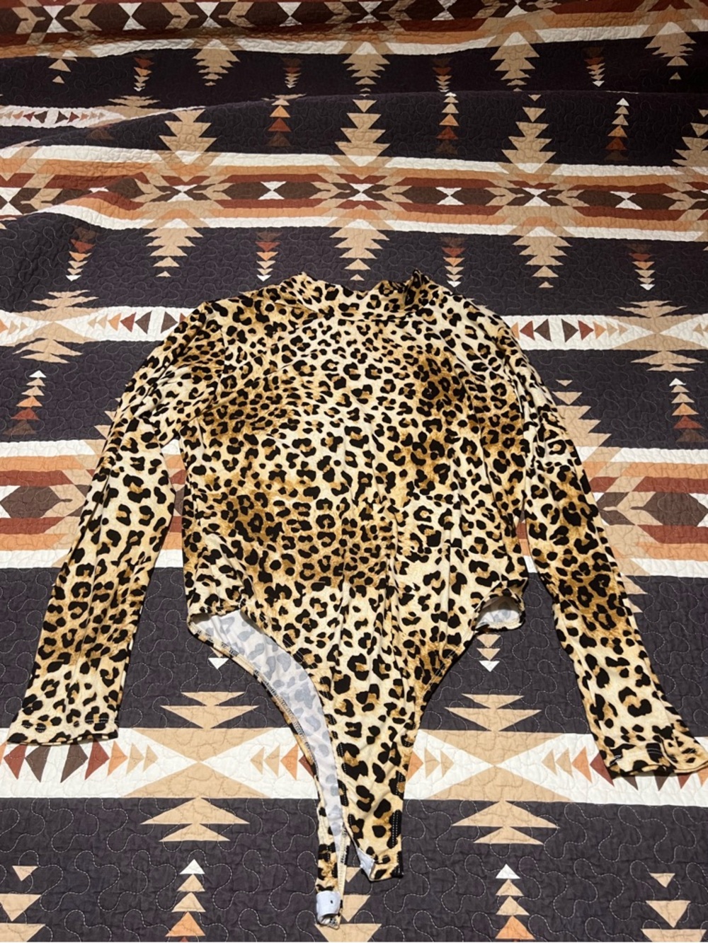 Leopard Print Long Sleeve Bodysuit - Animal Print